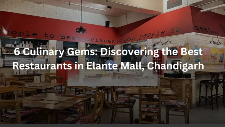 6 Culinary Gems: Discovering the Best Restaurants in Elante Mall, Chandigarh
